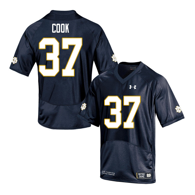 Men's NCAA Notre Dame Fighting Irish #37 Henry Cook Stitched College Under Armour Authentic Navy Football Jersey DY10E78BS